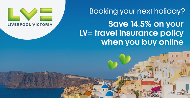 Save 14.5% on your LV= Travel Insurance policy